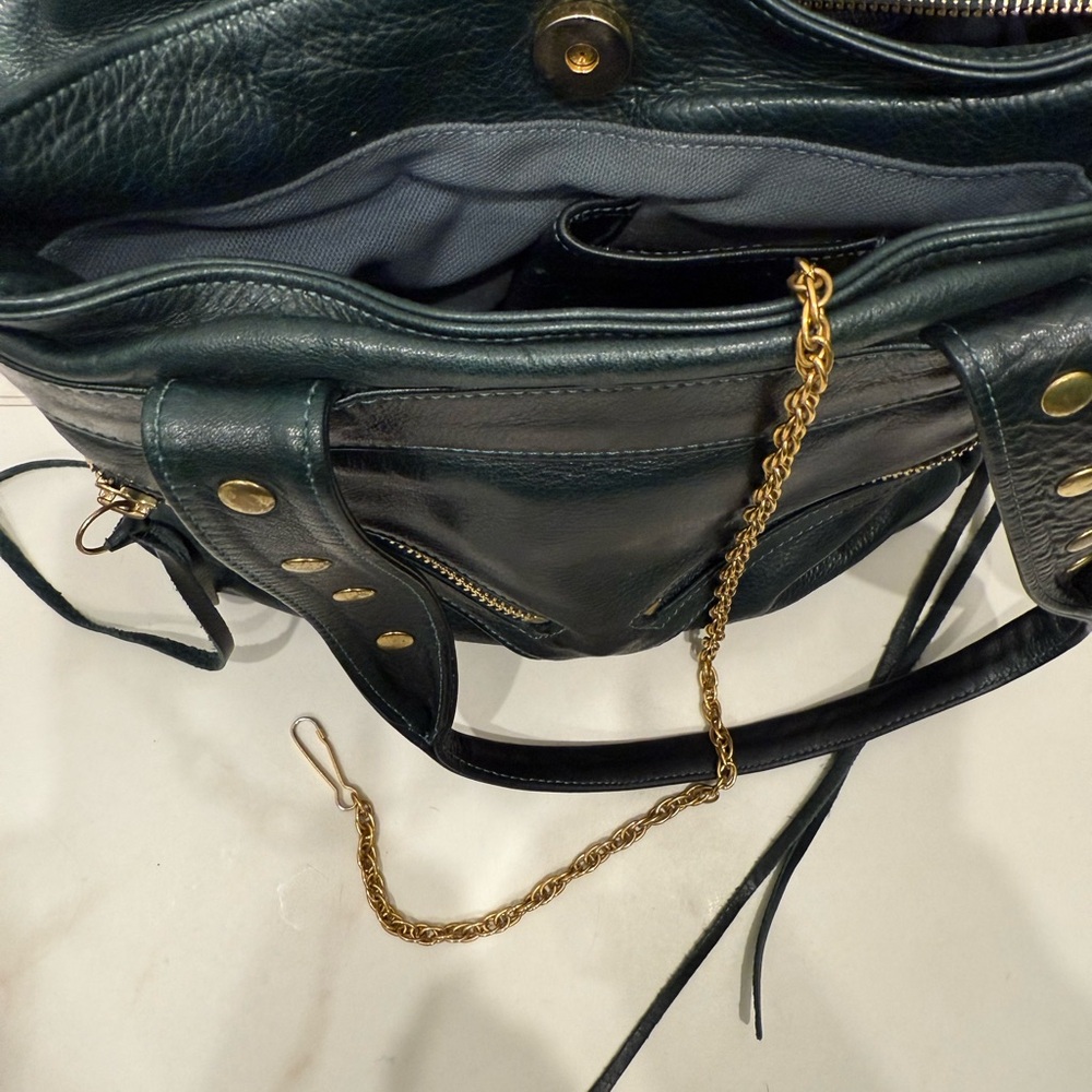 Botkier Dark Green Leather Small Trigger Bag with Gold Details - Picture 5 of 11